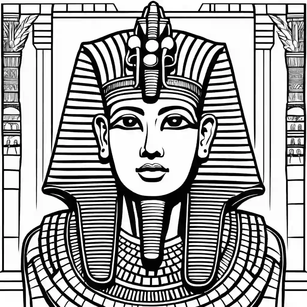 King Tutankhamun coloring pages